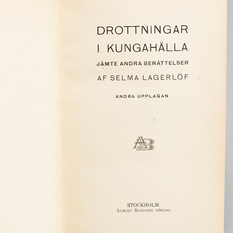 BOK. 8 volymer. Selma Lagerlöf, Albert Bonniers förlag, Stockholm, mestadels 1900-talets början.