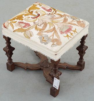 TABURETT/SYLÅDA, barockstil, 1800/1900-tal.