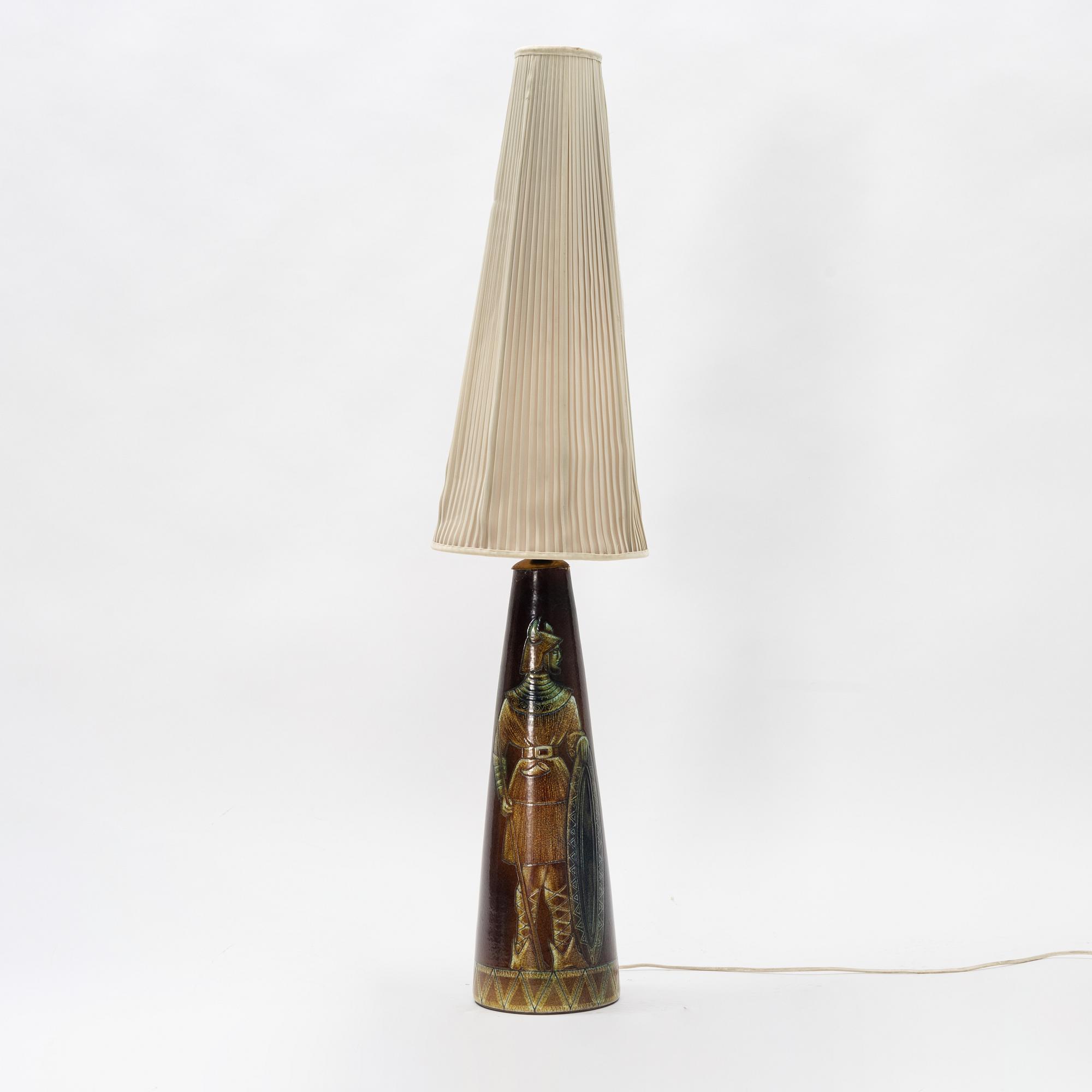 Bonnie Rehnqvist, a ceramic table lamp, Törngrens, Falkenberg, Sweden, 1950's.