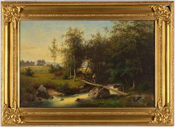 Per Daniel Holm, oil on canvas, signed and dated Düsseldorf 1865.