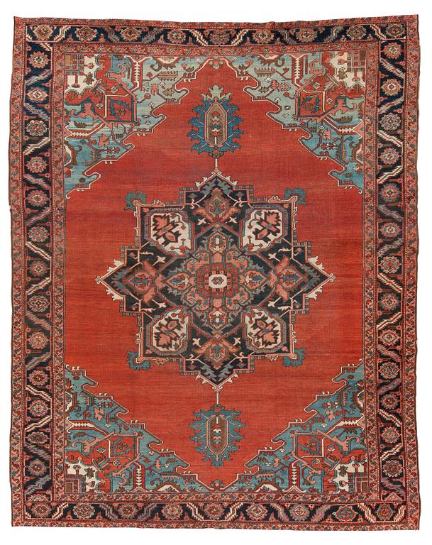 CARPET. Antique Heriz. 366,5 x 293 cm.