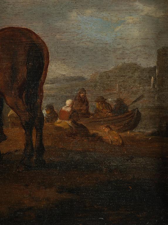 Philips Wouwerman, circle of, Unloading the cargo.