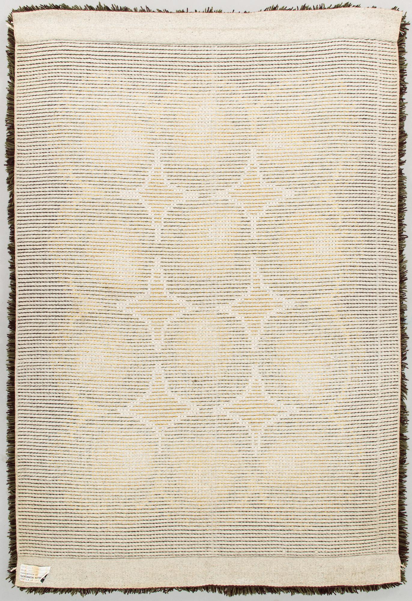 Laila Seppä, ryijy, 'Simpukat', 1960-luku. 158x105 cm.