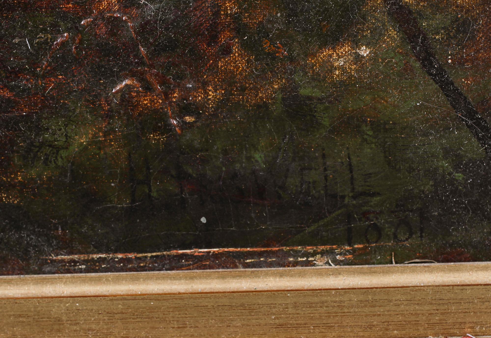 OKÄND KONSTNÄR, olja på duk, signerad H Friswell och daterad 1881.