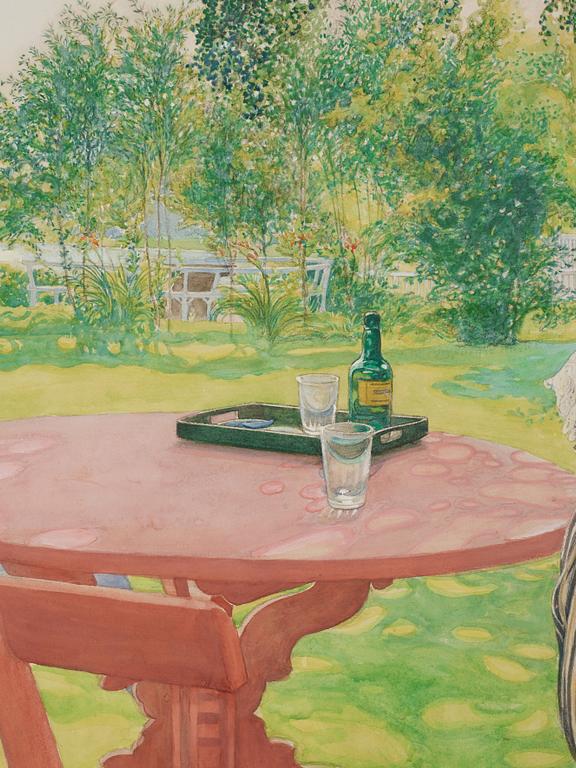 Carl Larsson, "Sommardag, Karin och Brita i trädgården" / "Sommartid".