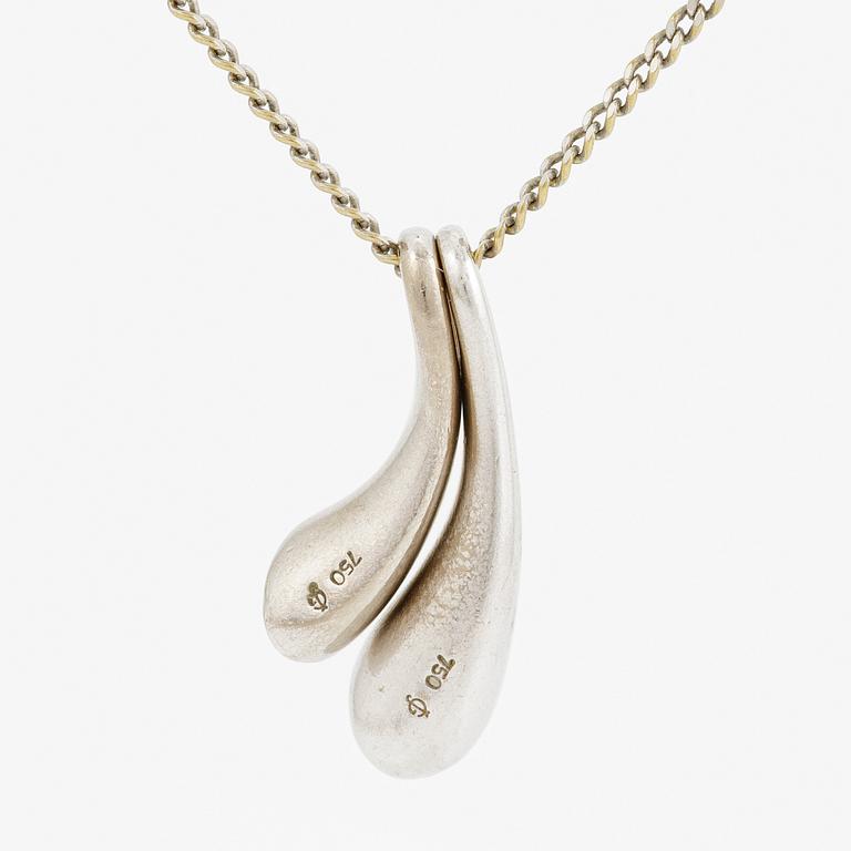 Georg Jensen two pendants with a chain in 18K white gold  "Carnival".