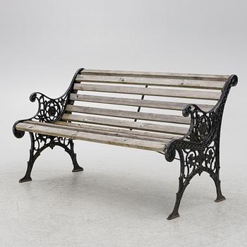 A 20th century garden bench.