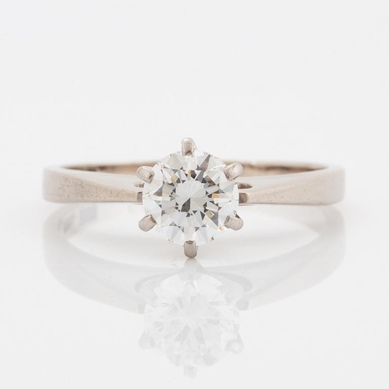 Ring, med briljantslipad diamant.