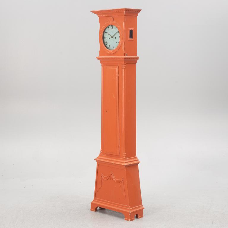 A Gustavian long case clock, 18th/19th Century.