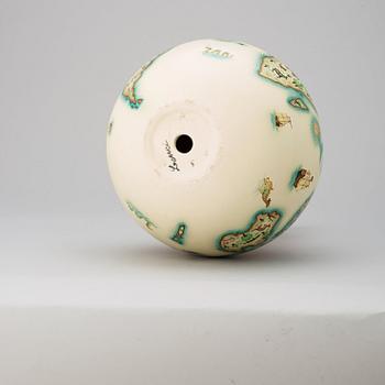 A Mario Sturani (decoration) & Helen König Scavini (form) 'Sul Mondo' glazed earthenware figure, Lenci, Italy 1930's.