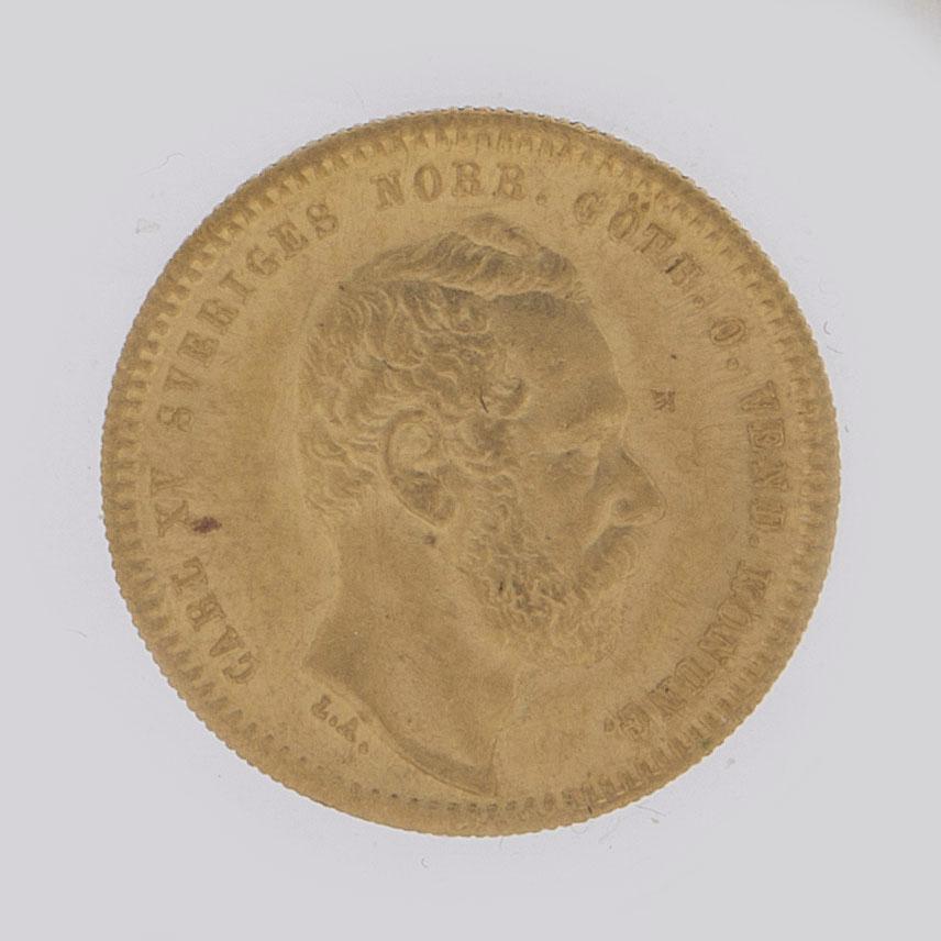 GULDMYNT, 1 Dukat, Karl XV av Sverige och Norge, 1860.