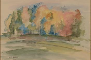 Verner Thomé, watercolour, signed and dated -47.