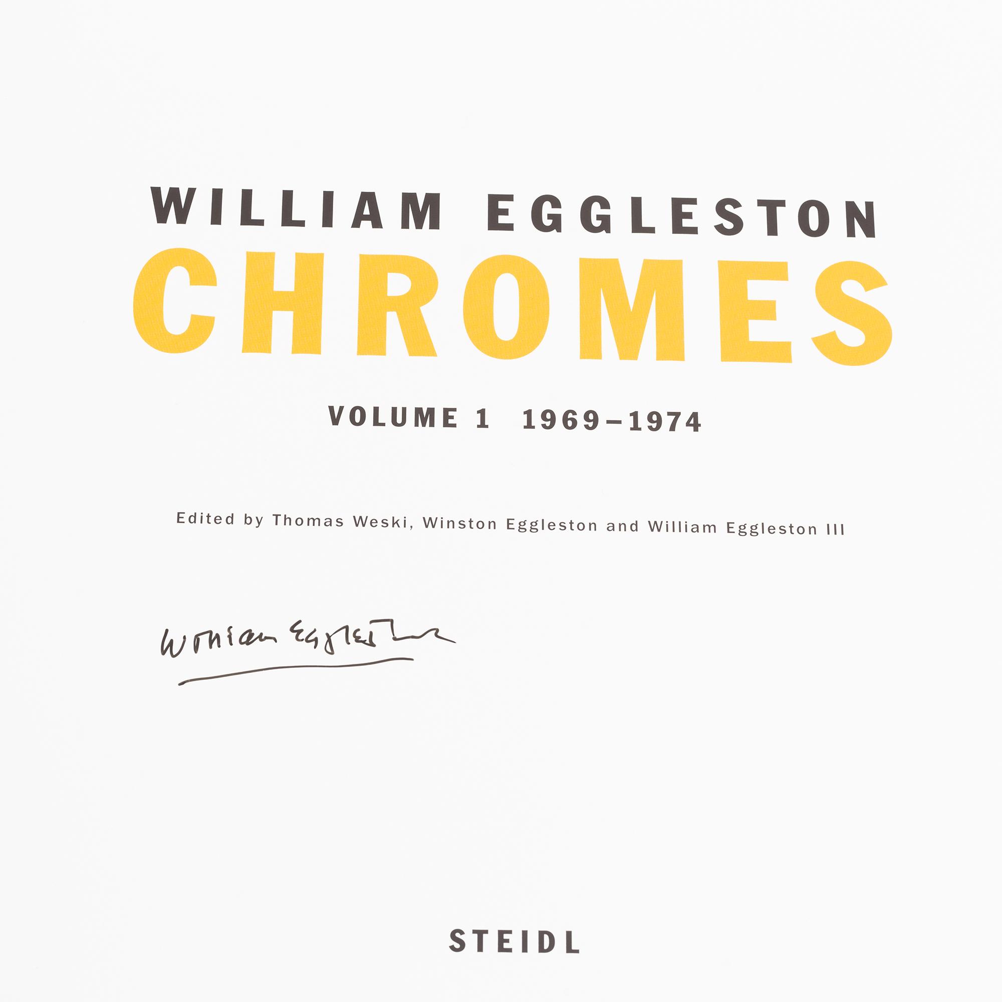 William Eggleston, portfolio with three books, the series "William Eggleston Chromes vol. 1-3", signed.