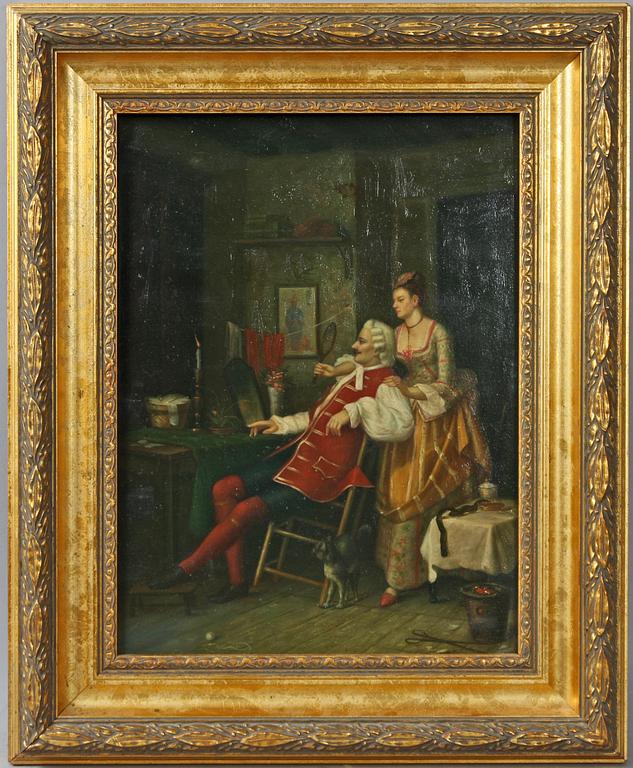 OKÄND KONSTNÄR, olja på pannå, 1900-tal.