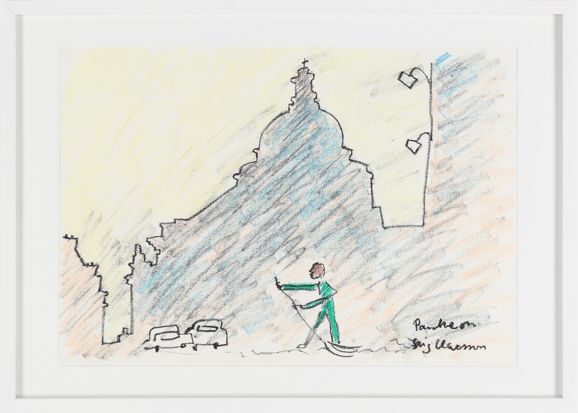 STIG CLAESSON (SLAS), pastell, signerad.