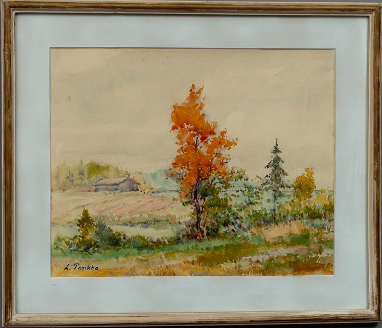 LAURI PARIKKA, vesiväri, sign.
