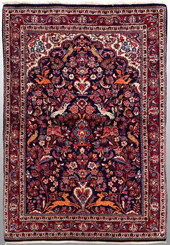 A rug, Figural Sarouk, around 150 x 100 cm.