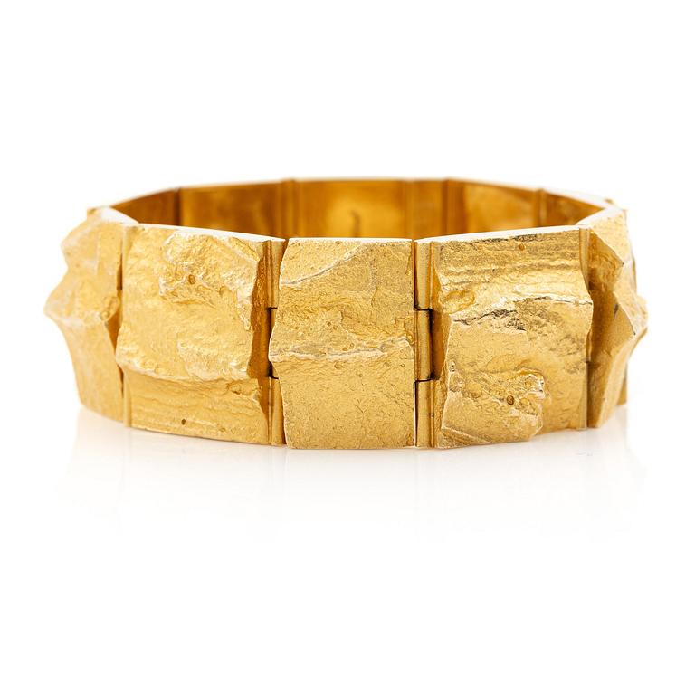 Björn Weckström, armband "Golden River", 18K guld, för Lapponia, Finland.