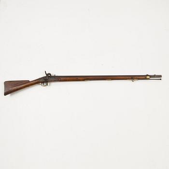 A 18th Century Swedish-British converted percussion gun.