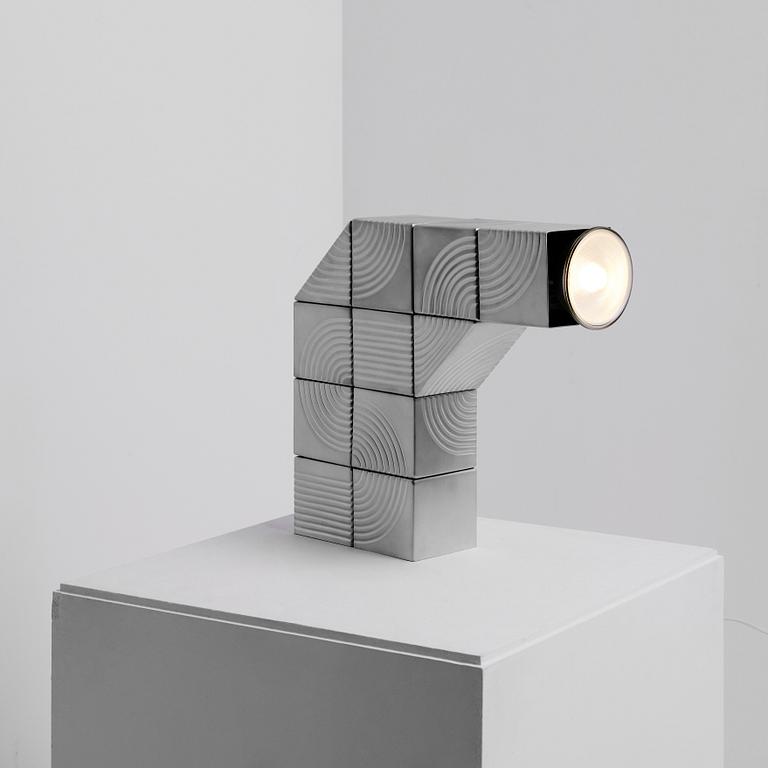 David Taylor, a unique table lamp, "Ornamentation Lamp", Studio Mellösaverken, Sweden, 2025.