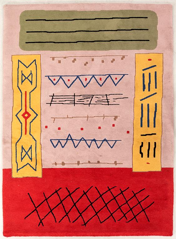 Javier Mariscal, hand-tufted rug, dated 1983, approx. 242x172 cm.