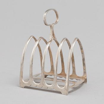 TOASTRACK, silver, James Dixon, Sheffield, England, 1898.