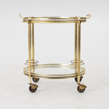 Serving cart, late 20th century.