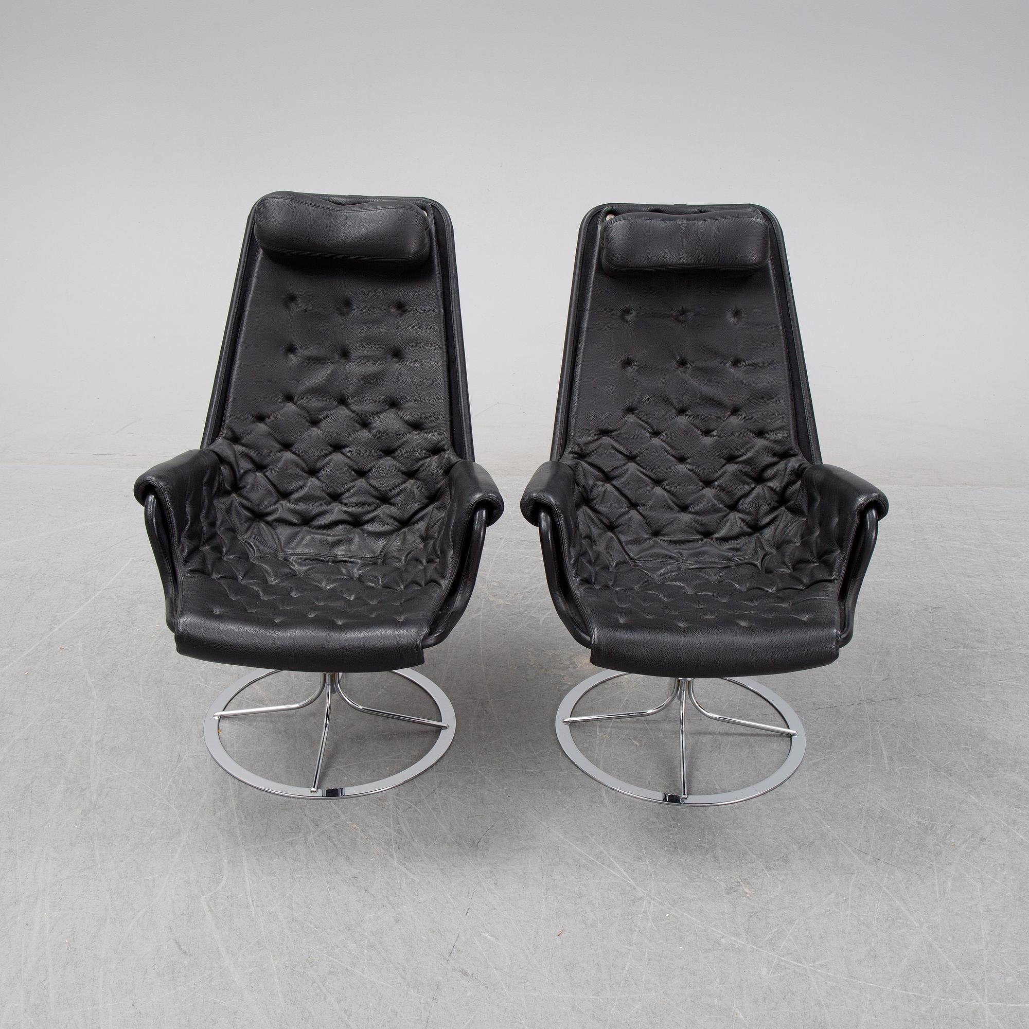 Bruno Mathsson, fåtöljer, ett par, "Jetson" för Dux 2000-tal, formgiven 1969.