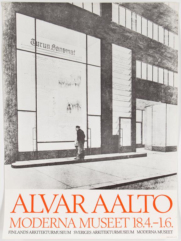 MODERNA MUSEET, utställningsaffischer, 7 stycken, 1960 - tal och framåt.