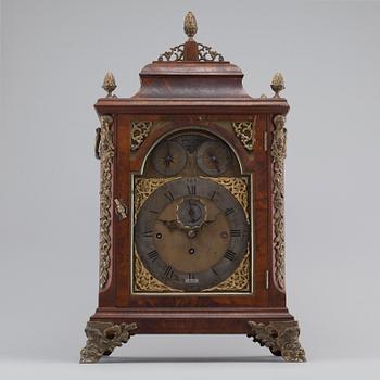 An 18th century mantel clock, marked Edward Pistor London.