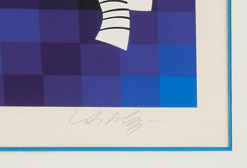 Victor Vasarely, silkscreen in colours, signed 233/275.