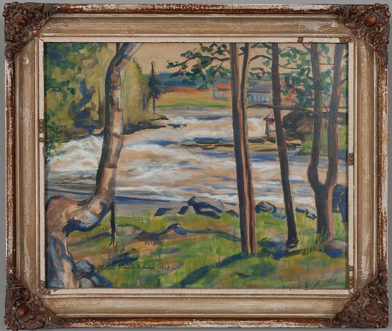 WALFRID KAUHANEN, akvarell, sign. 1913.