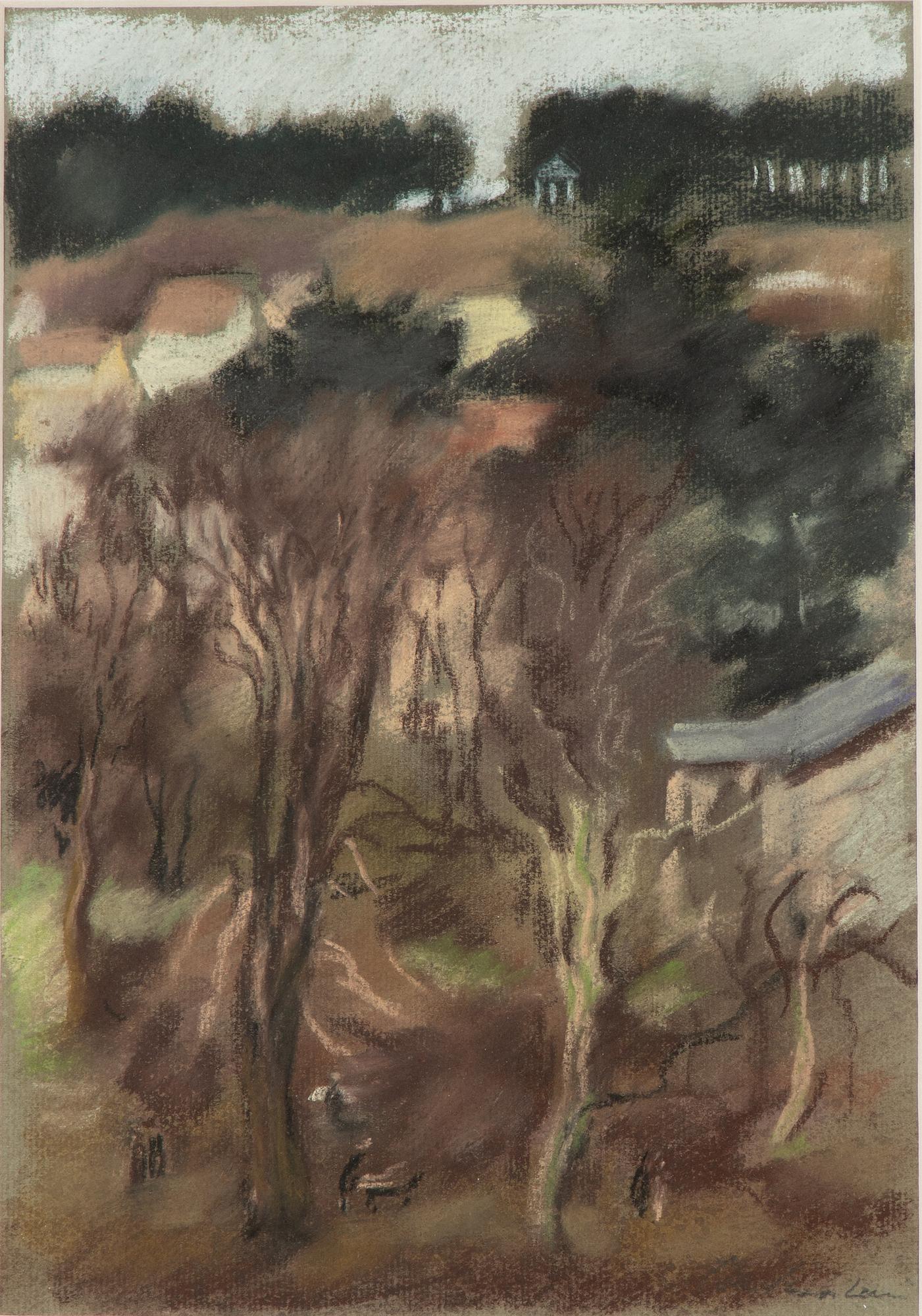 Lotte Laserstein, Landscape with temple.