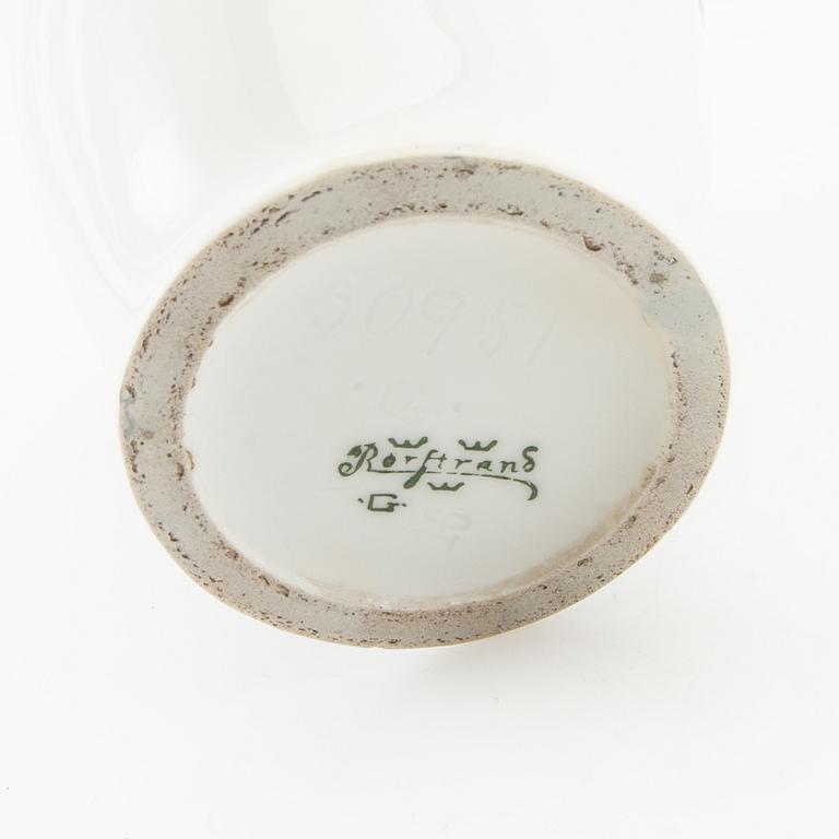 Vase and plate Rörstrand Art Nouveau early 20th century porcelain.