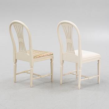 A Gustavian style dining group, mid 20th Century.