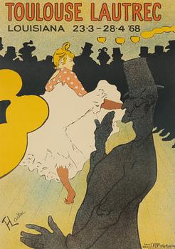 Henri de Toulouse-Lautrec, after. A lithographic exhibition poster, Bengtsons Litografiska AB, Stockholm, 1968.