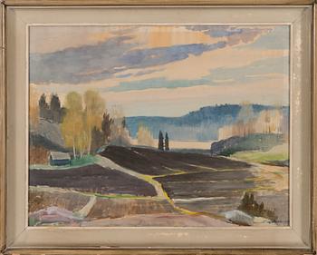 Lennart Segerstråle, water colour, signed and dated-45.