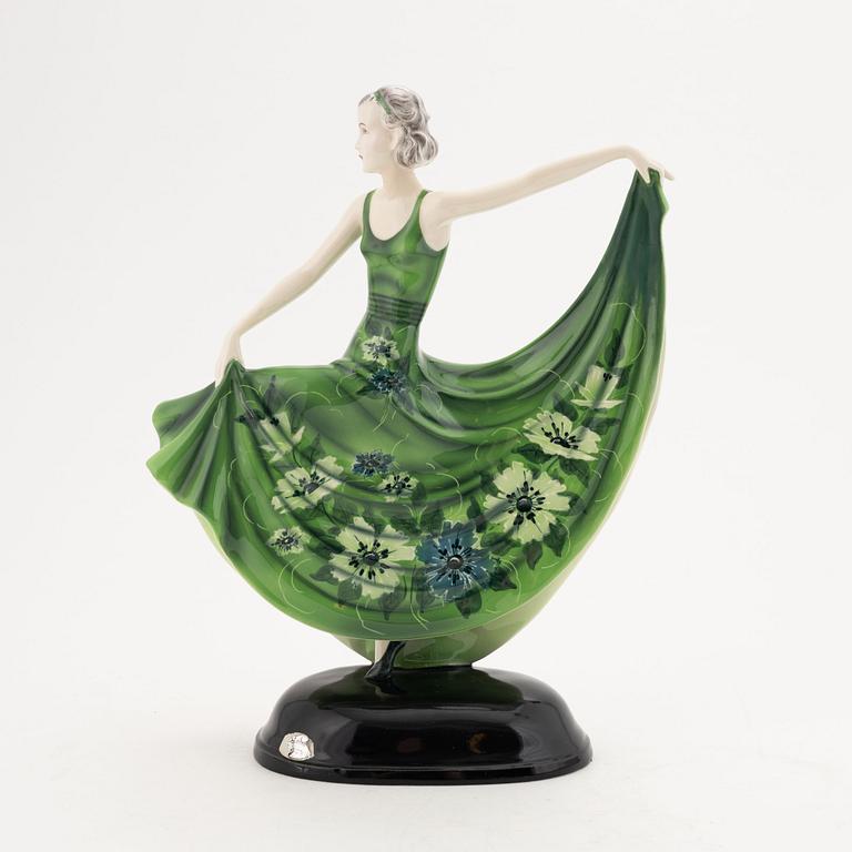 Stefan Dakon, a creamware Art Déco figurine, Goldscheider, Germany, 1930's/40's.