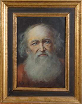 OKÄND KONSTNÄR, olja på duk, monogramsign GS.