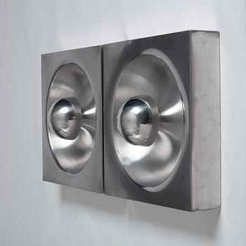 Verner Panton, a pair of wall/ceiling lamps, Louis Poulsen, Denmark1960-70's.