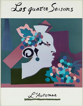 Yves Saint Laurent, a set of four posters "Les quatre saisons".