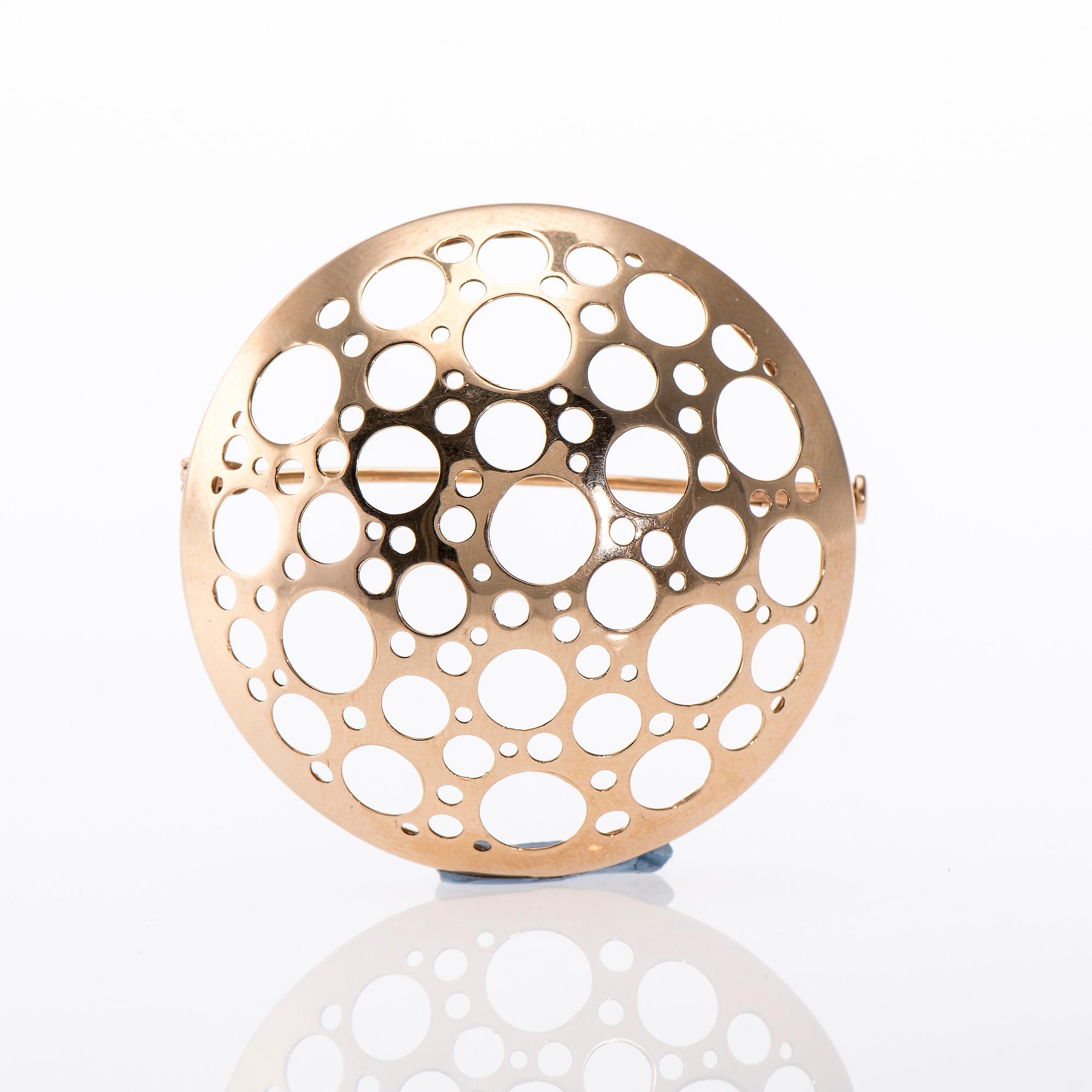 BROSCH, 14K guld, Liisa Vitali, N. Westerback 1971.