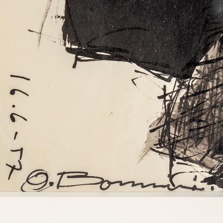 OLLE BONNIÉR, ink on paper, signed and dated 16.6-57.