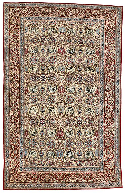 A RUG, semi-antique Nain Tuteshk, ca 241 x 149,5 x 160 cm.
