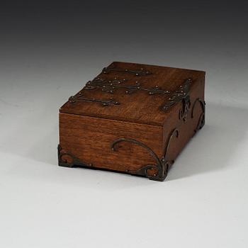 A Fabergé wood and silver casket, work master Anders Nevalainen, St. Petersburg.