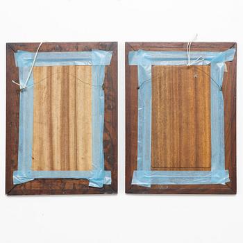 Plaketter, porslin, ett par, Kina, 1900-tal.