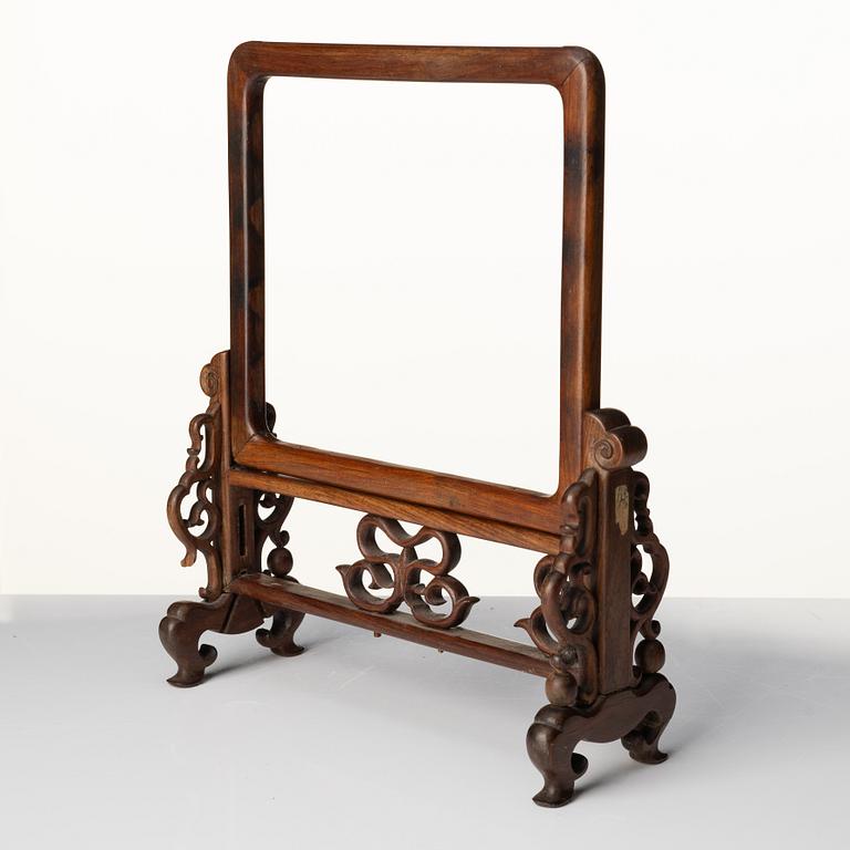 A group of Chinese wooden stands, late Qing dynasty and 21st century.