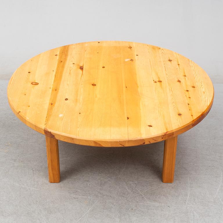 a 1970's pine coffee table.