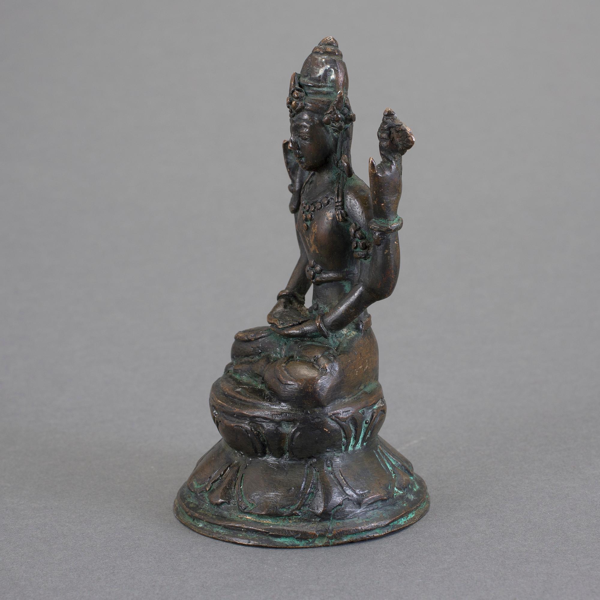 BODHISATTVA, brons, Sinotibetansk, 1900-tal.