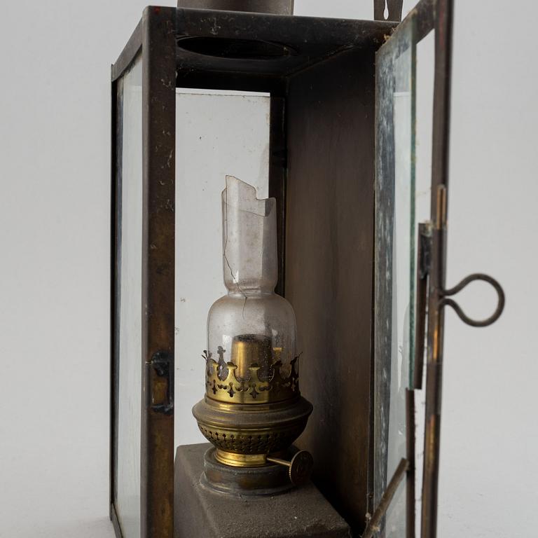 A 19th century tinplate lantern.